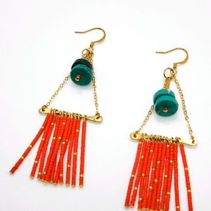 Chandelier Earings with Turquoise